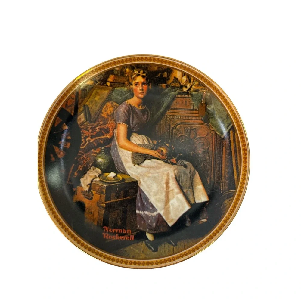 Norman Rockwell Plate Dreaming In The Attic Plate Number 18176 z